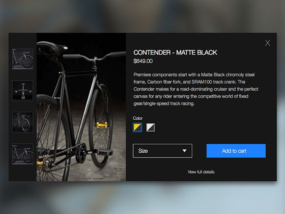 自行车商店应用界面16设计网精选sketch素材