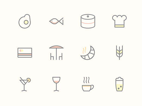 20 枚餐馆图标16设计网精选sketch素材