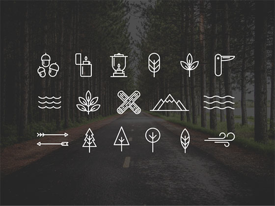 Wilderness Icons16设计网精选sketch素材