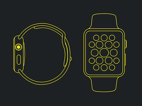 Simple Apple Watch Wireframe素材中国精选sketch素材