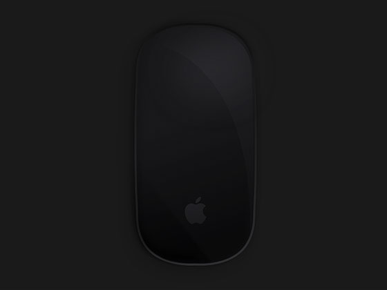 Magic Mouse 2 黑色顶视图模型16设计网精选sketch素材