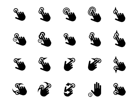 Touch Gesture Icons16设计网精选sketch素材