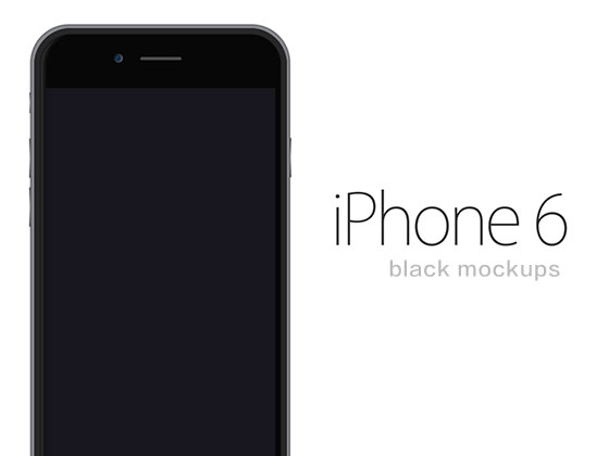 iPhone 6 Black Mockups普贤居精选sketch素材