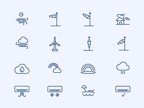 87 枚天气图标16设计网精选sketch素材