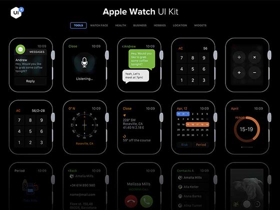 Apple Watch UI Kit16设计网精选sk