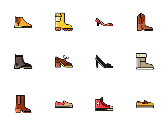 30 枚鞋类图标16设计网精选sketch素材
