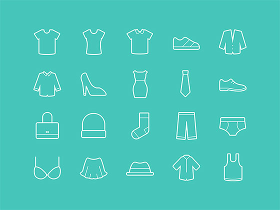24 Clothing Icons16设计网精选sketch素材