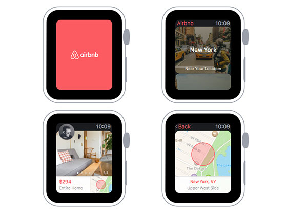 AirBnb Apple Watch UI素材中国精