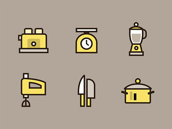 Kitchen Essentials Icons16设计网精选sketch素材