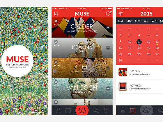 Muse iOS App UI素材中国精选sketc