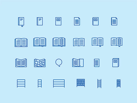 Home and Library Icons16设计网精选sketch素材