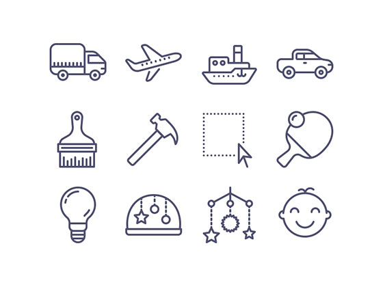 Unigrid Mini Icons16设计网精选sketch素材