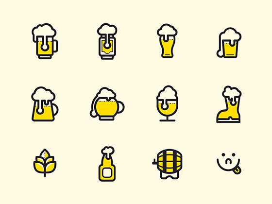 12 枚啤酒图标16设计网精选sketch素材