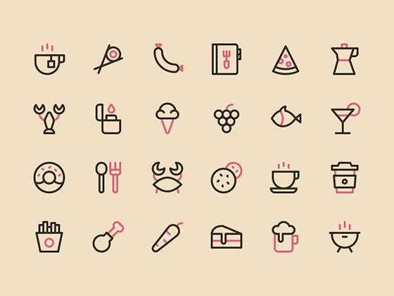 Nucleo Food Icons16设计网精选sketch素材