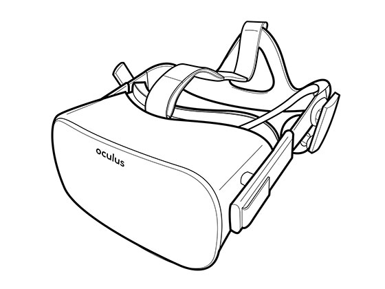 Oculus Rift 和 Touch 线框图普贤居精选sketch素材