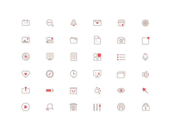 36 Simple Icons16设计网精选sketch素材