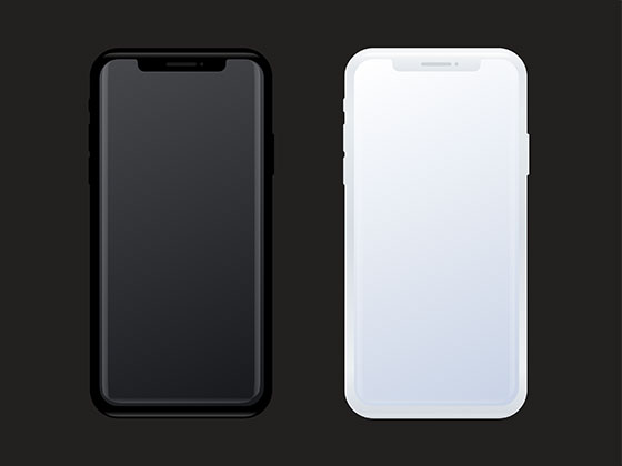 iPhone X 简约深空灰银色简约模型普贤居精选sketch素材