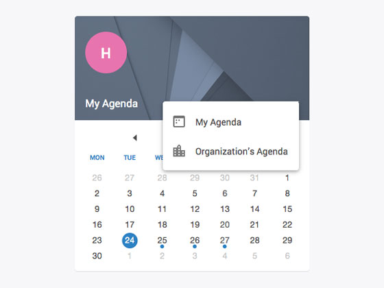 Calendar Widget16设计网精选sketch素材