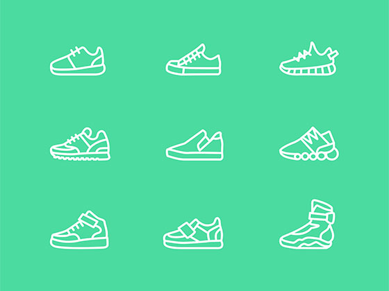 9 枚运动鞋图标16设计网精选sketch素材