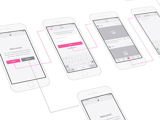 Snap iOS Wireframes16设计网精选sketch素材