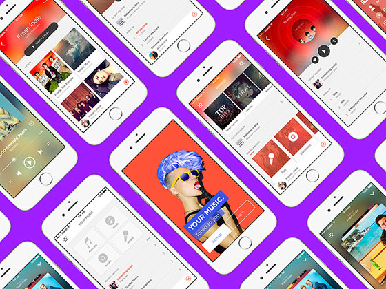 Music App UI Kit16设计网精选sket