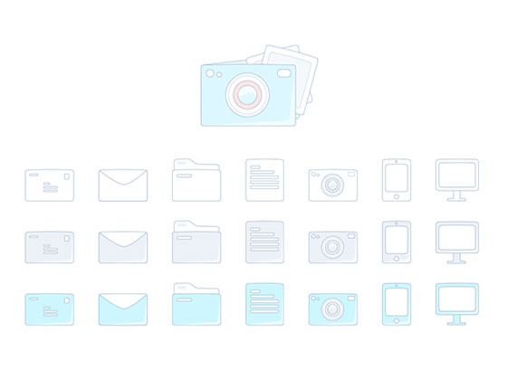 Dropbox Style Icons16设计网精选sketch素材