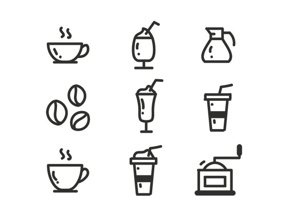 Coffee Icons素材中国精选sketch素材