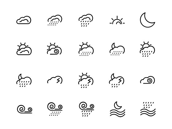 Weather Icon Pack16设计网精选sketch素材