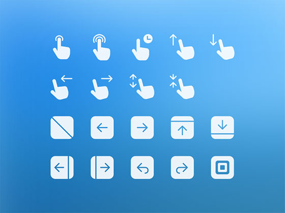 Gesture and Transition Icons16设计网精选sketch素材