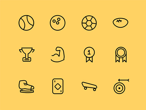 30 Sport Icons素材天下精选sketch素材