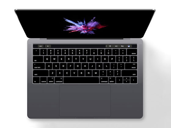 MacBook Pro 2016 顶视图模型普贤居精选sketch素材
