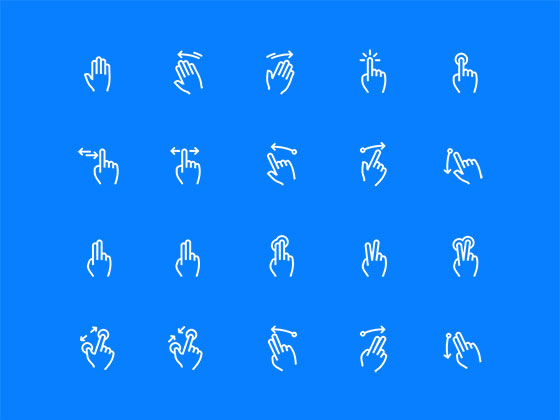 Gesture Icon Set16设计网精选sketch素材