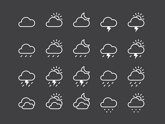 Simple Weather Icons素材天下精选sketch素材