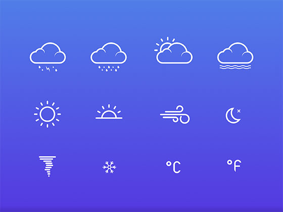 Weather Icons素材天下精选sketch素材