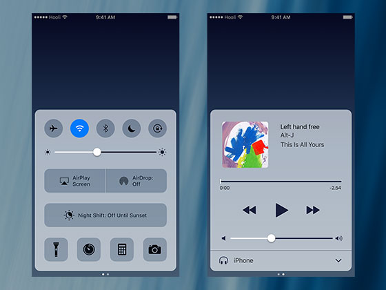 iOS 10 控制中心界面16素材网精选sketch素材