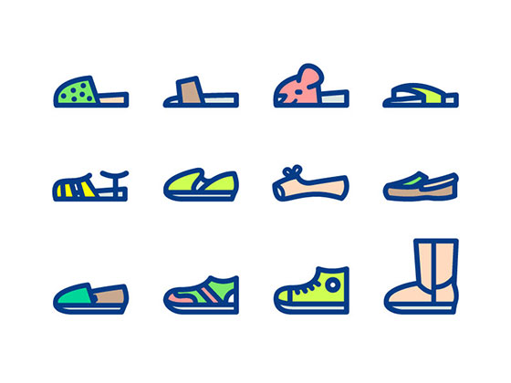 40 枚鞋子图标16设计网精选sketch素材