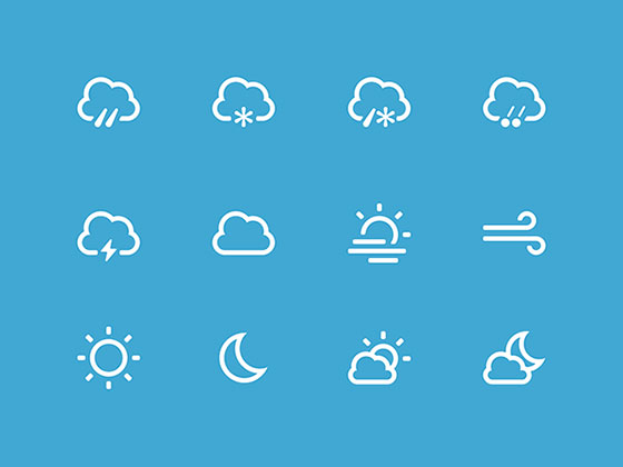 Mini Weather Icons16设计网精选sketch素材