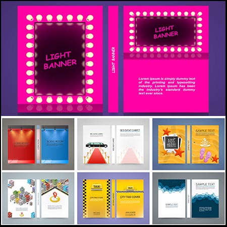 20款企业介绍小册子封面传单16素材网矢量素材精选