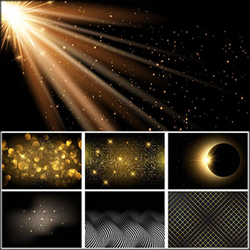 9款金色粒子光斑抽象背景16图库矢量素材精选