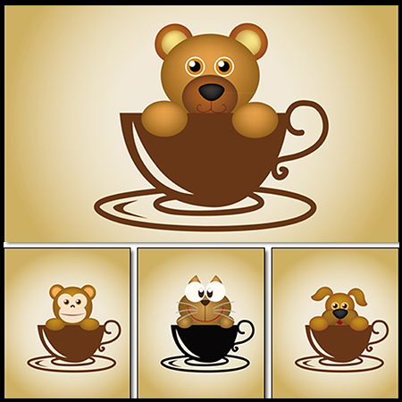 动物咖啡LOGO标志