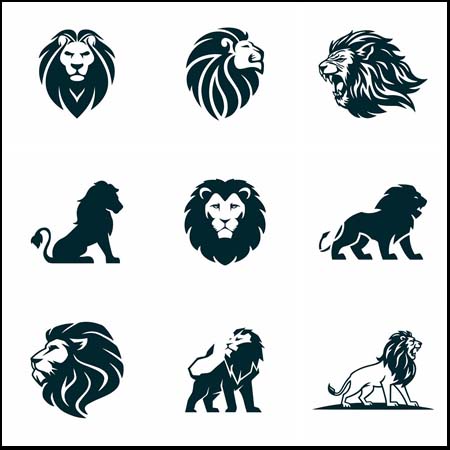 狮子头像狮子图标LOGO标志