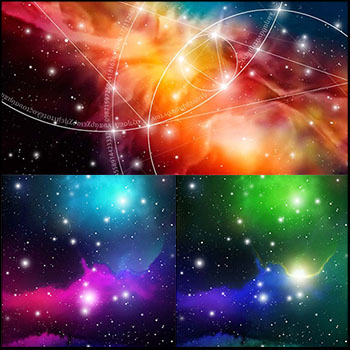 占星术神秘背景彩色星空16设计网矢