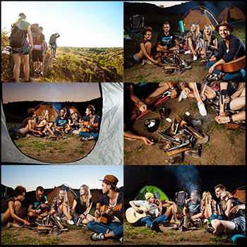 8款团队野外露营野外探险JPG高清图片