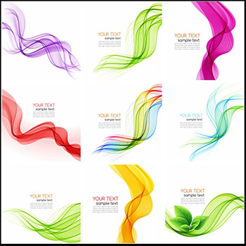 彩色抽象科技动感线条飘带16设计网