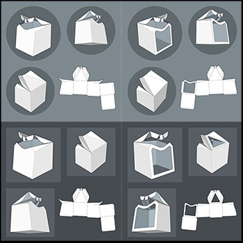 食品、礼品或其他产品的包装盒-模切盒易图库矢量素材精选