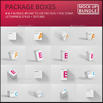 59款包装盒模拟包装PSD样机模型