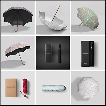14款雨伞和雨伞盒PSD样机模型