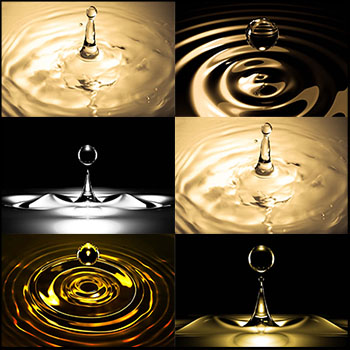 5P溅起水滴和水纹的JPG高清图片背景