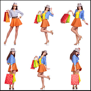 6P购物的女人JPG高清图片