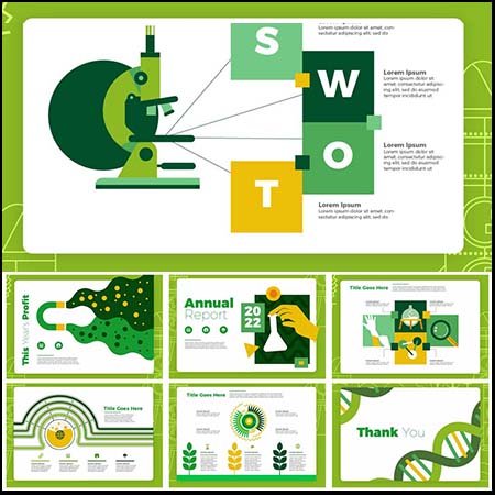 绿色医学化学生物研究信息图表